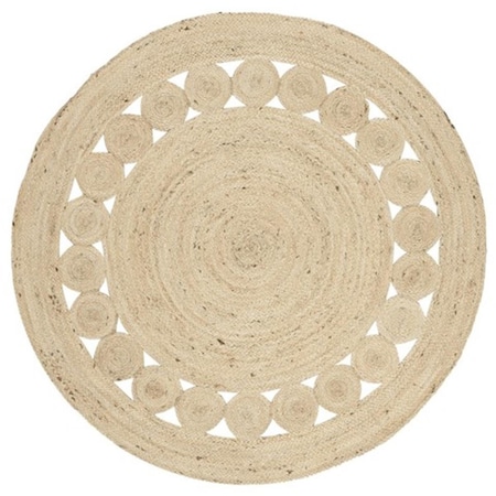 Safavieh 4 x 4 ft. Round Natural Fiber Hand Woven Rug, Ivory NF364B-4R